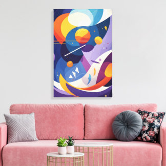Impressão Em Tela Fluxo de Abstrato cósmico