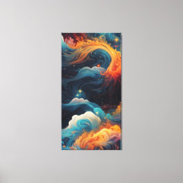 Impressão Em Tela Fluxo de Chama Cósmica