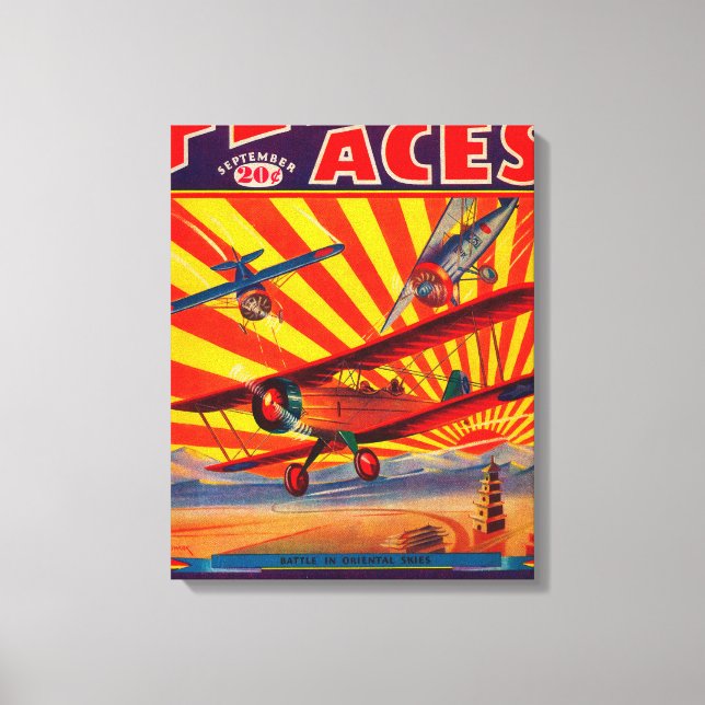 Impressão Em Tela Flying Aces Magazine Cobrir 2 (Frente)