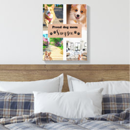 Impressão Em Tela Fofa Mãe de Cachorro Foto Personalizada