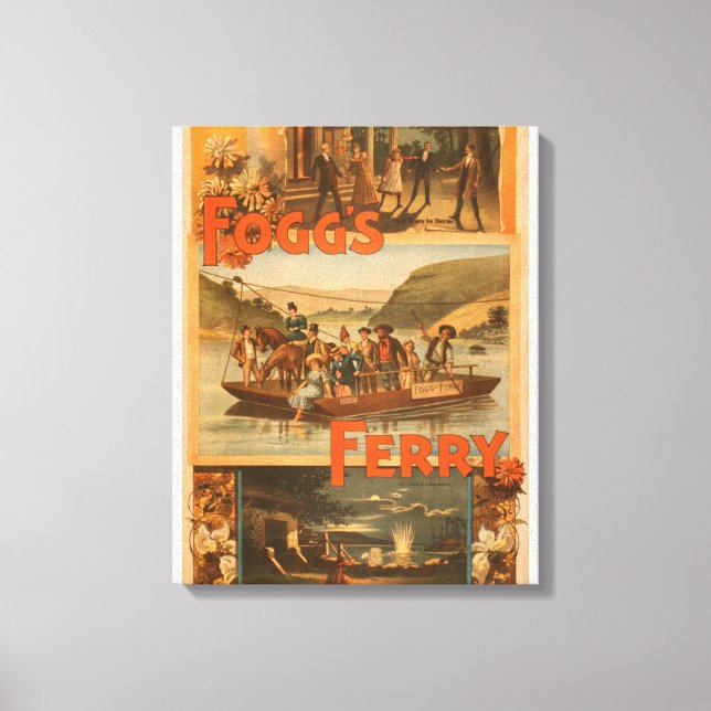 Impressão Em Tela Fogg's Ferry de Chas. Teatro E. Callahan (Frente)