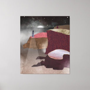 Impressão Em Tela Foggy Lighthouse