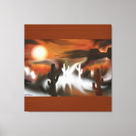 Impressão Em Tela Fogo Sudoeste e Arte Abstrato de Gelo