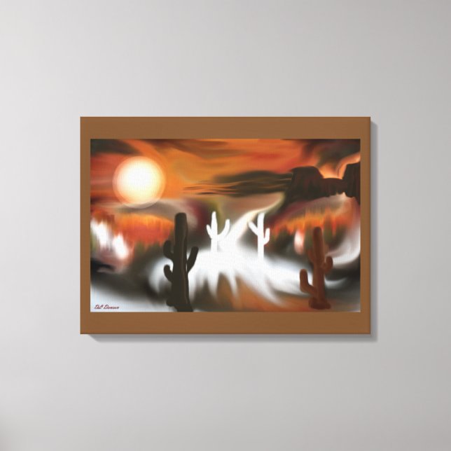 Impressão Em Tela Fogo Sudoeste e Arte Abstrato de Gelo (Frente)