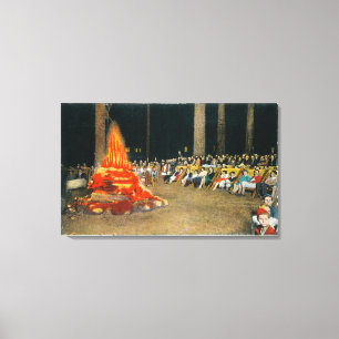 Impressão Em Tela Fogueira da noite no alojamento gigante da