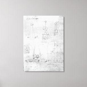 Impressão Em Tela Fol. 20r do manuscrito B de Paris, 1488-90