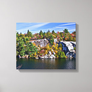 Impressão Em Tela Folhagem de outono ao redor do Lago Minnewaska