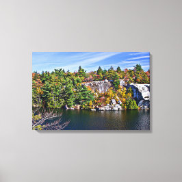 Impressão Em Tela Folhagem de outono ao redor do Lago Minnewaska