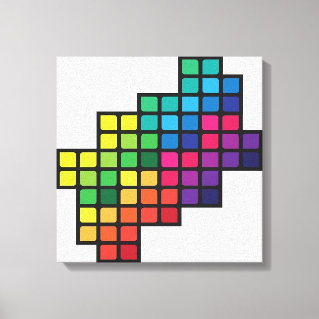 Impressão Em Tela Folhas Coloridas (Frente)