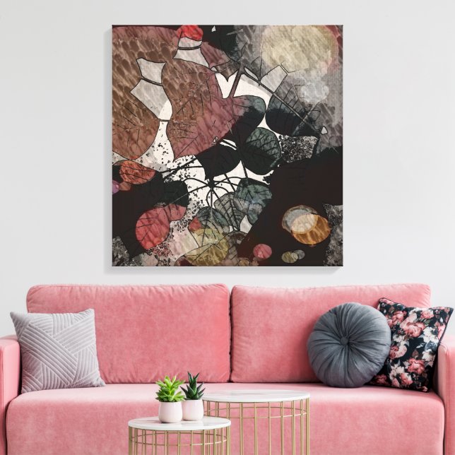 Impressão Em Tela Folhas de Outono Arte Moderna (Insitu(Sala de estar))