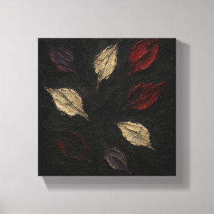 Impressão Em Tela Folhas de outono de abstrato - Textura Botânica Es