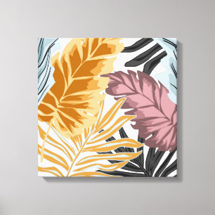 Impressão Em Tela Folhas de palma, tropicais, botânicas, selvas, fl