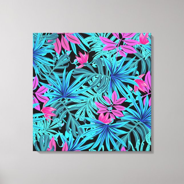 Impressão Em Tela Folhas tropicais (Frente)