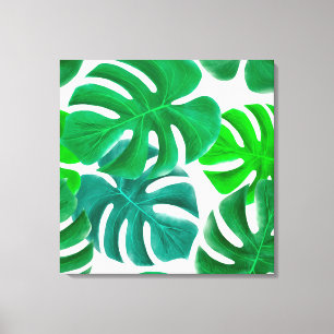 Impressão Em Tela Folhas tropicais