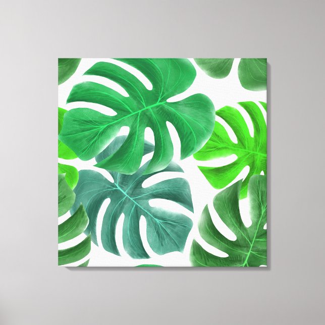 Impressão Em Tela Folhas tropicais (Frente)
