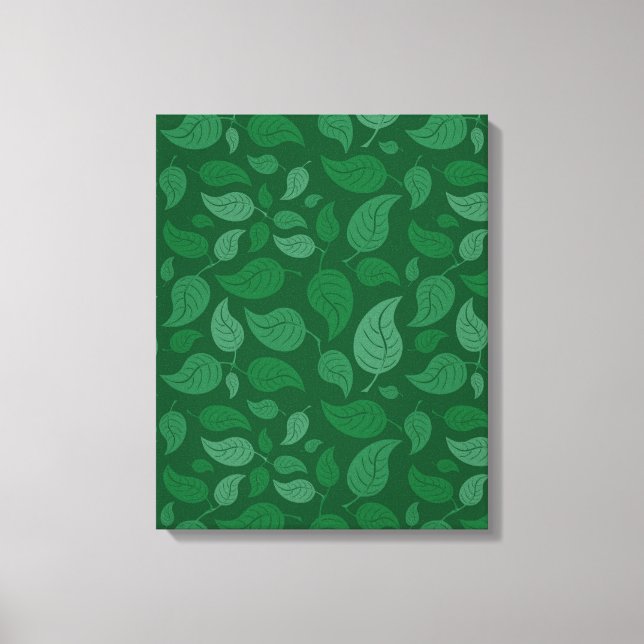 Impressão Em Tela Folhas verdes (Frente)
