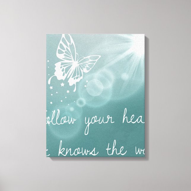 Impressão Em Tela Follow your Heart, It knows (Frente)