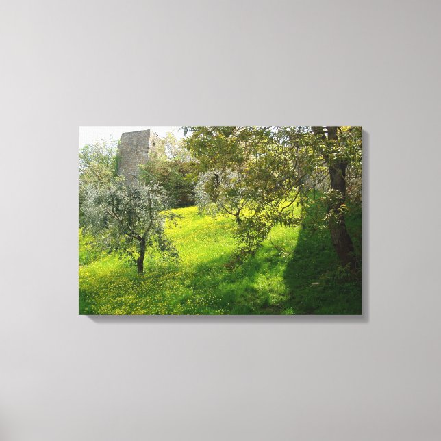 Impressão Em Tela Fora das paredes de San Gimignano (Frente)