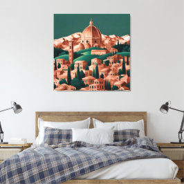 Impressão Em Tela Forest Green & Copper Itália — Arte AI