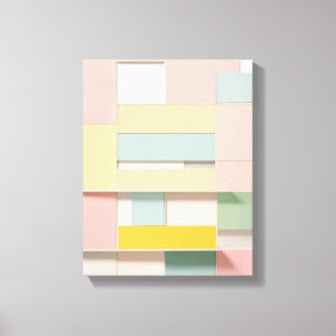 Impressão Em Tela Forma Geométrica Moderna Formas Coloridas Arte Can