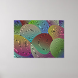 Impressão Em Tela formas abstrato assimétricas coloridas