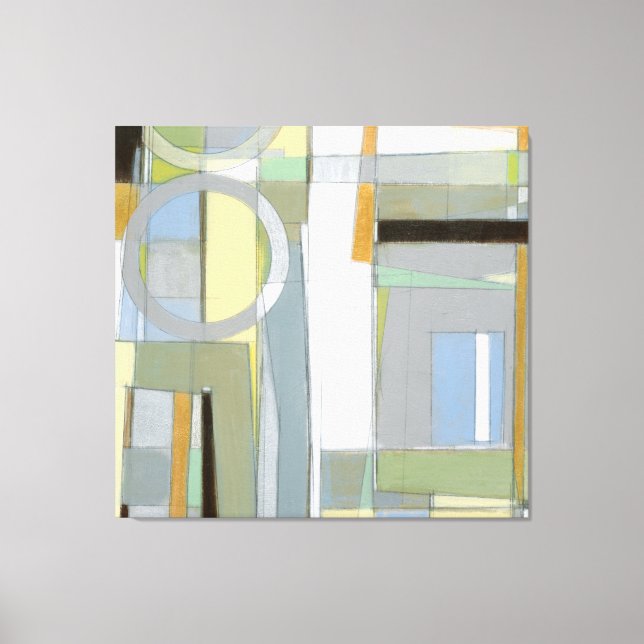 Impressão Em Tela Formas Abstrato geométricas coloridas (Frente)