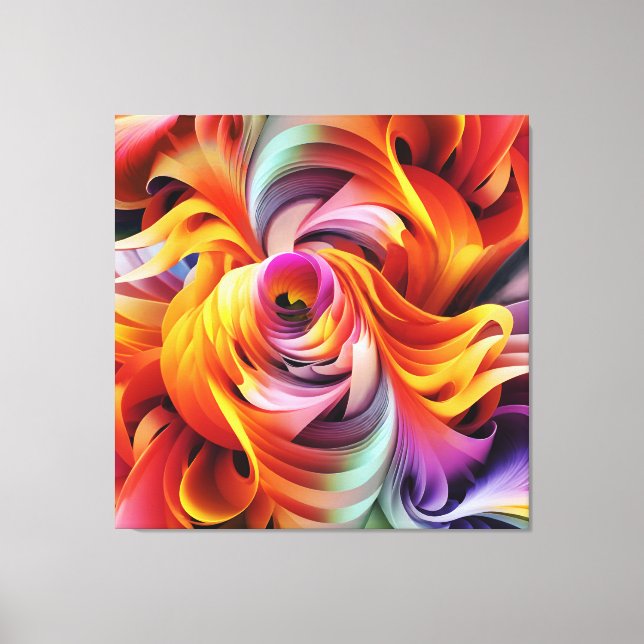 Impressão Em Tela Formas de abstrato (Frente)