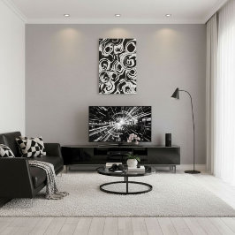 Impressão Em Tela Formas de círculo contemporâneo moderno abstrato