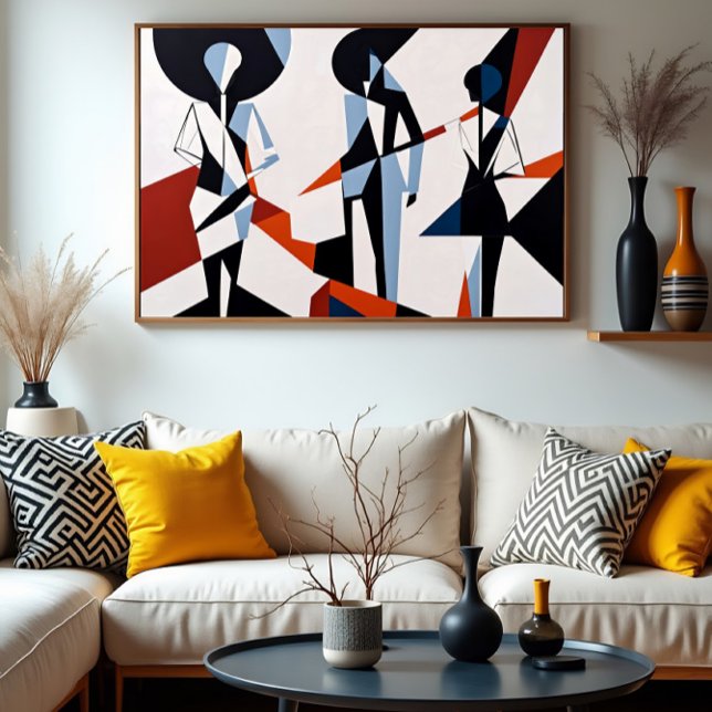 Impressão Em Tela Formas em Diálogo (Criador carregado)