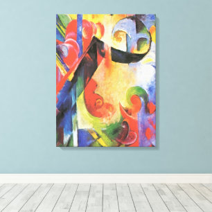 Impressão Em Tela Formas Quebradas por Franz Marc, Arte Abstrato Vin