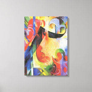 Impressão Em Tela Formas Quebradas por Franz Marc, Arte Abstrato Vin