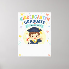 Impressão Em Tela Formatura Cute no Jardim de Infância Turma de 2026