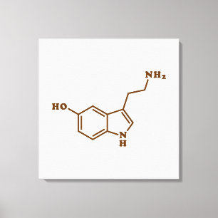 Impressão Em Tela Fórmula química molecular da serotonina