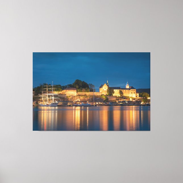 Impressão Em Tela Fortaleza de Oslo Akershus (Frente)