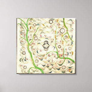 Impressão Em Tela Fortalezas em Xin Xi Ying, Mapa da Provença em Yun