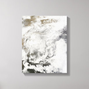 Impressão Em Tela Forte queda de neve na China