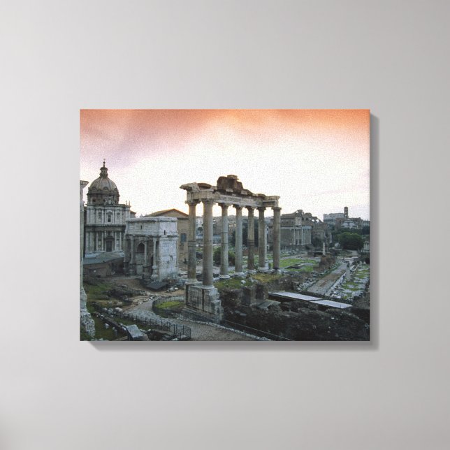 Impressão Em Tela Fórum Romano ao amanhecer (Frente)
