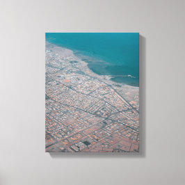 Impressão Em Tela Foto aérea da cidade pelo mar