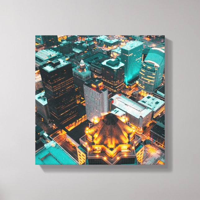 Impressão Em Tela Foto aérea de edifícios de alto nível (Frente)