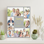 Impressão Em Tela Foto Colagem 7 Picture Family Life Cote Cinza<br><div class="desc">Crie sua própria canvas com 7 fotos favoritas. O design tem uma citação familiar positiva, escrita em escrita casual e tipografia de fontes magras, com uma paleta de cores moderna de cinzas e amarela (editável). O texto diz "a vida familiar é a melhor vida". O modelo de foto é configurado...</div>