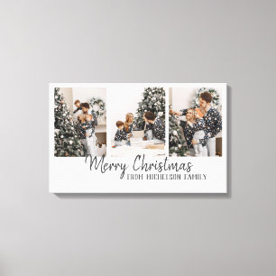 Impressão Em Tela Foto da família Feliz Natal