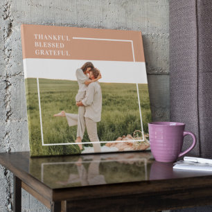 Impressão Em Tela Foto da família moderna   Agradecido Grateful