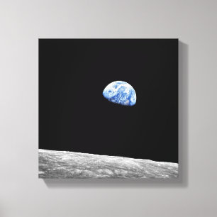 Impressão Em Tela Foto da NASA Apollo 8 Earthrise Lua em Órbita Luna