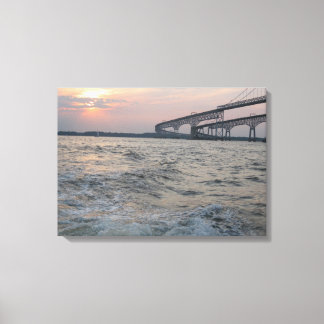 Impressão Em Tela Foto da ponte da Baía de Chesapeake