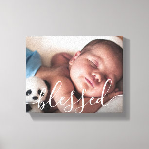 Impressão Em Tela Foto de Bebê com Roteiro Personalizado