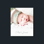 Impressão Em Tela FOTO DE BEBÊ DATA DE NASCIMENTO tipo fofo cinza cl<br><div class="desc">por kat massard >>> WWW.SIMPLYSWEETPAPERIE.COM <<<</div>