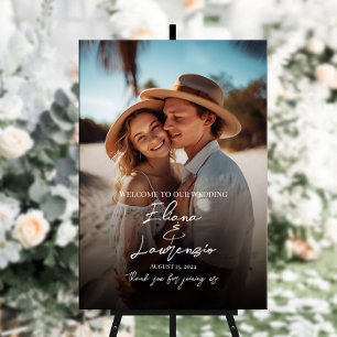 Impressão Em Tela Foto de boas-vindas do casamento: caligrafia moder