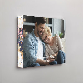 Impressão Em Tela Foto de borda do padrão floral Abstrato rosa