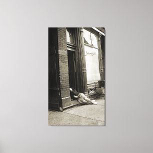 IMPRESSÃO EM TELA FOTO DE CARRUAGEM DE BEBÊ DA MULHER COLLAPSEM ERA