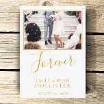 Impressão Em Tela Foto De Casamento De Script De Ouro Para Sempre El<br><div class="desc">Impressão de Fotografias de Casamento de Script de Ouro Elegante para sempre. Adicione sua foto favorita de casamento ao modelo e personalize-a com seus nomes e data de casamento.</div>